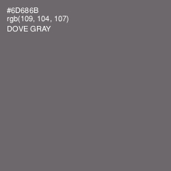 #6D686B - Dove Gray Color Image